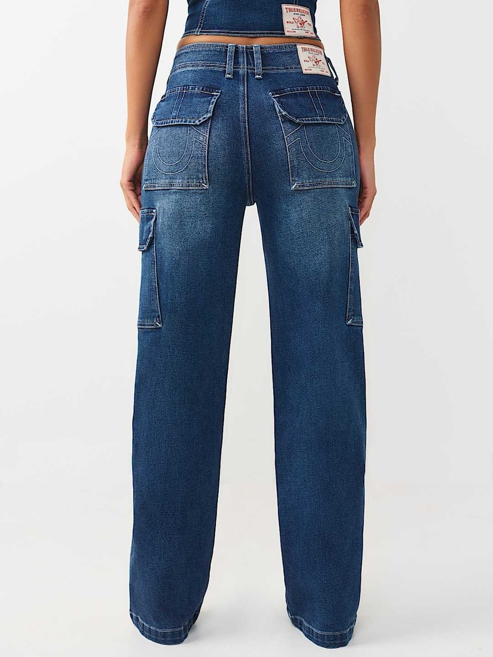 True Religion Denim Cargo Straight Pant Jeans Utility | Carpenter Sz 25 - Picture 3 of 12